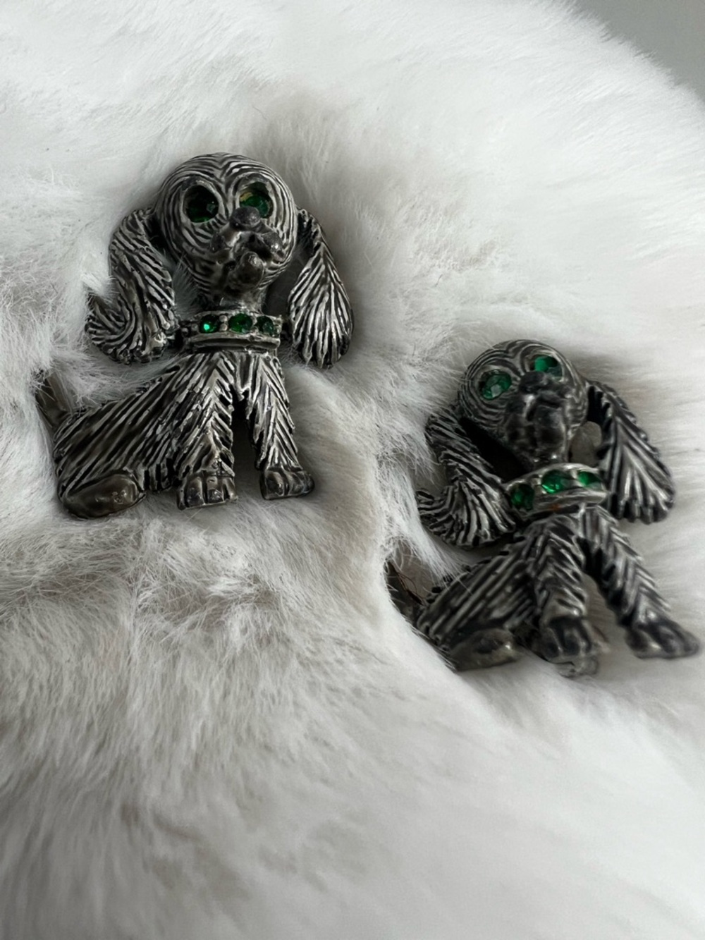 Vintage Set of Gerry’s Shaggy Mom and Pup Brooches